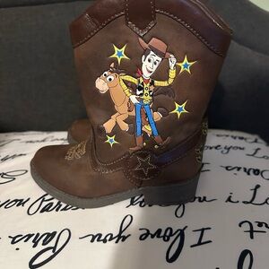 Brown Cowboy Boots with Cartoon Character